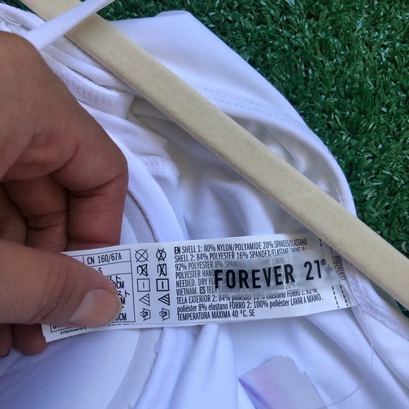 White One Piece Bathing Suit Retro Style Swimsuit - Picture 9 of 9